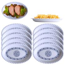10 Travessas em Melamina Portuguesa Prato Petisqueira 30cm 10 Travessas em Melamina Portuguesa Prato Petisqueira 30cm
