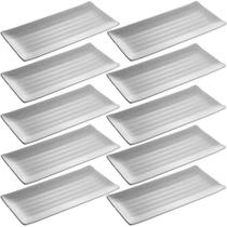 10 Travessas Melamina Servir Sashimi 29x14cm Restaurante Retangular Bandeja Lyor Granilite 10 Travessas Melamina Servir Sashimi 29x14cm Restaurante Retangular Bandeja Lyor Granilite