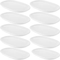 10 Travessas Saladeira Melamina Branca 26,2x17x2,6cm Buffet Restaurante Haus Concept 10 Travessas Saladeira Melamina Branca 26,2x17x2,6cm Buffet Restaurante Haus Concept