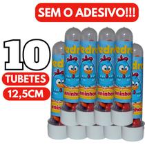 10 Tubetes de Aniversário Doces Colorido Lembrancinha Kit