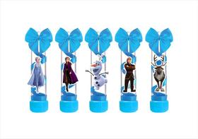 10 tubetes decorado Frozen 2 (azul)
