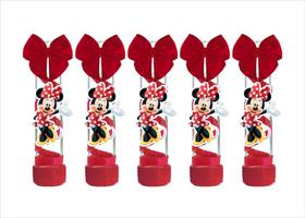 10 tubetes decorado Minnie vermelha