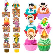 10 Tubetes Festa Junina e 100 Toppers