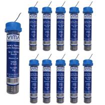 10 Tubo Solda Arame Estanho Fio 1mm 22g Eletronica C/ Fluxo