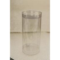 10 Tubos Acetato TAMPA TRANSPARENTE ø 6,5x15cm altura