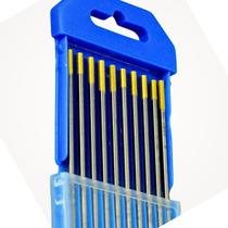 10 Un Eletrodo Tungstênio 2,4mm Ponta Amarela Lantânio