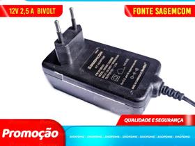 10 Un Fonte De Alimentação 12v 2.5a Sagemcom Pino Agulha