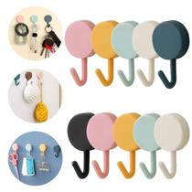 10 Un Gancho Cabide Plástico Adesivo Cozinha Banheiro Parede