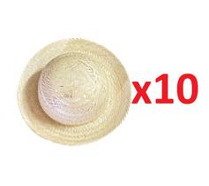 10 un Mini Chapéu de palha 25,5cm para fantasia festa junina
