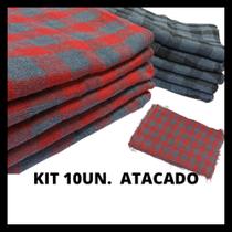 10 un. PANOS DE LIMPEZA DUPLO XADREZ 28X45 Artigos de Cuidados com a Casa