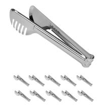 10 un PEGADOR DE MASSAS E SALADA DENTADO EM INOX 28CM