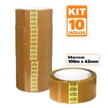 10 und Fita adesiva Marrom 45mm x 100m embalagem caixas