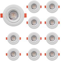 10 Und Spot Led Embutir direcionavel 5w Redondo 6500k Vany*