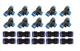 10 Uniao Emenda Reta Engate Rapido Pu 6mm + 10 Tee Pu 6mm 10 Uniao Emenda Reta Engate Rapido Pu 6mm + 10 Tee Pu 6mm