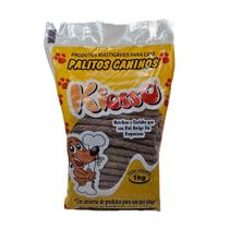 10 UNID - Osso Palito Rigido - 8/5 - KIOSSO - Sabor Carne - 1 Kg