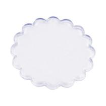 10 Unidades Base Acrílica Incolor Com Borda Forma Girassol