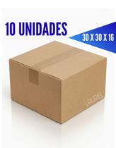 10 Unidades Caixa de Papelão 30x30x16 para Embalagem Envio E-Commerce Correios Mudança Armazenamento Papelão 10 Unidades Caixa de Papelão 30x30x16 para Embalagem Envio E-Commerce Correios Mudança Armazenamento Papelão