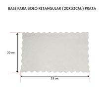 10 Unidades Cake Board Base Laminada P/ Bolo Retangular 20x33cm.Prata