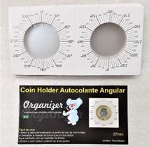 10 Unidades Coin Holder Autocolante Com Medidor Angular 27 mm - Organizer