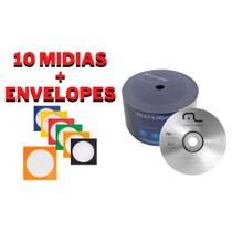 10 unidades de Mídia Virgem Multilaser CD-R 52x 700mb 80min