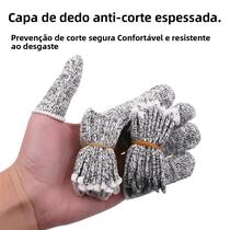 10 Unidades De Protetores De Dedo Elásticos De 5 Níveis Resistentes Ao Desgaste E Anti-corte Para