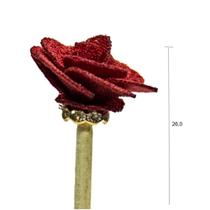 10 Unidades de Varetas Decorativas Flor de Macrame com detalhe ouro