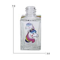 10 Unidades de Vidro Quadrado 30ml Envel Unicórnio Sem Tampa