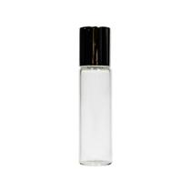 10 Unidades de Vidro Rollon Cilíndrico Transparente Tampa Prata 5ml