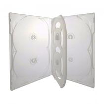 10 Unidades Estojo/Box DVD Sêxtuplo Transparente Translúcido - Solution2go