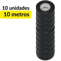 10 Unidades Fita Isolante Preta ou Colorida 5/10/20 Metros Anti-Chamas 10 Unidades Fita Isolante Preta ou Colorida 5/10/20 Metros Anti-Chamas