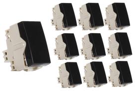 10 unidades Módulos Interruptor Simples Ebony Margirius 16811