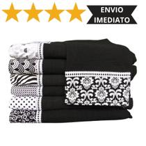 10 Unidades Pano De Prato Pé De Galinha Minimalista Top de Linha - Lh Panos e Estopas