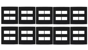 10 unidades Placa 4x4 4 Postos Ebony Clean Margirius 14455