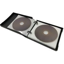10 unidades porta cd/dvd plástico preto p/12 discos levox