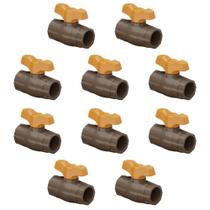 10 Unidades Registro Esfera VS Compacto Soldável 20mm Tigre