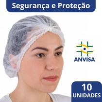 10 Unidades Touca Tnt Sanfonada Branca Protetora Capilar Anvisa Ambulatório Hospital Estética Restaurante Lanchonete Bar Salão de Beleza PREVEMAX - Touca PREVEMAX Sanfonada Branca com Anvisa