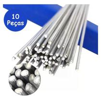 10 Varetas Solda Mágica Alumínio com fluxo interno Baixa Temperatura Barra Ferro Inox Metal
