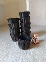 10 vaso vasinho cachepô cachepot para flores plantas fibra sintética pequeno 9 cm x 6,5 cm argila