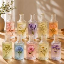 10 Vaso Vidro Transparente Pequeno Decorativo Flores Minimalista Elegante Delicado Sofisticado Arranjo Mesa Sala Quarto
