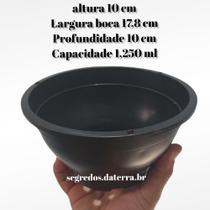 10 Vasos Cuia 18 Cm Plantas E Flores - Preto