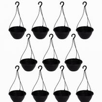 10 Vasos Cuia 18 Para Plantas Pendentes + 10 Alças Hastes 10 Vasos Cuia 18 Para Plantas Pendentes + 10 Alças Hastes