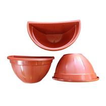 10 vasos de parede vaso meia lua para plantas pendentes suculentas folhagens e outras jardim vertical cor marrom vaso plástico resistente