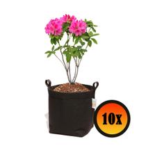 10 Vasos De Plantas de feltro 4 Litros Com Alças