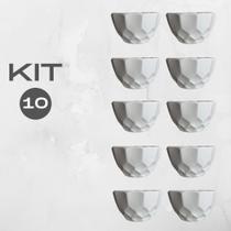 10 Vasos Decorativo Cachepot Geométrico Pequeno (Sem Plantas)