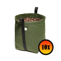 10 Vasos Plantas Feltro 20 Litros Com Alças - King Pot 10 Vasos Plantas Feltro 20 Litros Com Alças - King Pot
