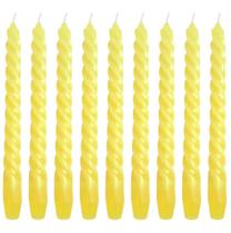 10 Vela Torcida 25 Cm Marfim Decoração Festa Casamento