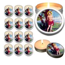 10 Velas Aromaticas Lembrancinhas Santa Teresa de Calcutá na Latinha Decoração Casa Capelinha Cantinho de oração Catolic