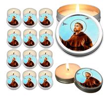 10 Velas Aromaticas Lembrancinhas São Francisco na Latinha Decoração Casa Capelinha Cantinho de oração Catolica 3 Horas 10 Velas Aromaticas Lembrancinhas São Francisco na Latinha Decoração Casa Capelinha Cantinho de oração Catolica 3 Horas