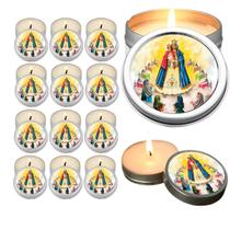 10 Velas Aromaticas Lembrancinhas Virgem Maria na Latinha Decoração Casa Capelinha Cantinho de oração Catolica 3 Horas d 10 Velas Aromaticas Lembrancinhas Virgem Maria na Latinha Decoração Casa Capelinha Cantinho de oração Catolica 3 Horas d