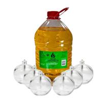 10 Velas Lamparina Com Pavio Infinito e 5 Litros De Fluido Romantico Restaurante Hotel Eventos